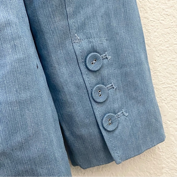 EVA MENDES Chambray 100% Lyocell Lightweight Blazer Size S - Picture 10 of 15